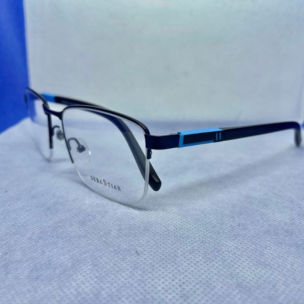 5.New Eyeglasses Frames 55-20-135, Prescription ready blue and black